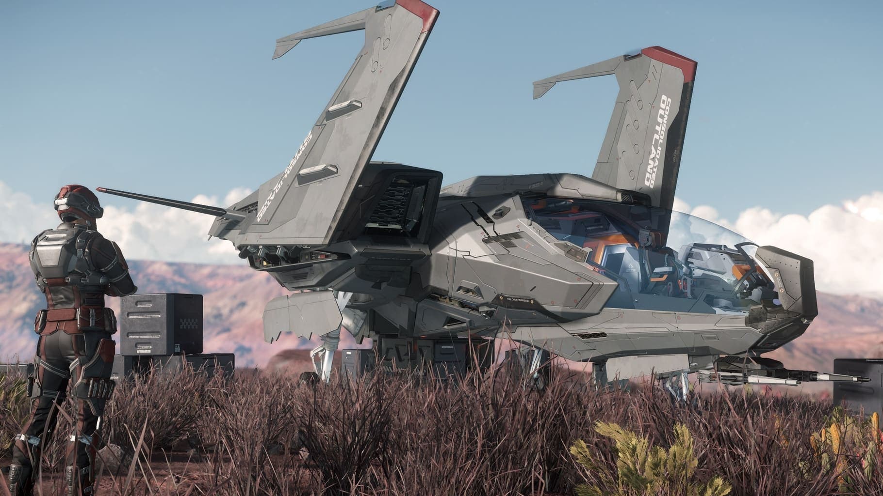 The Consolidated Outland Mustang Alpha starter ship.